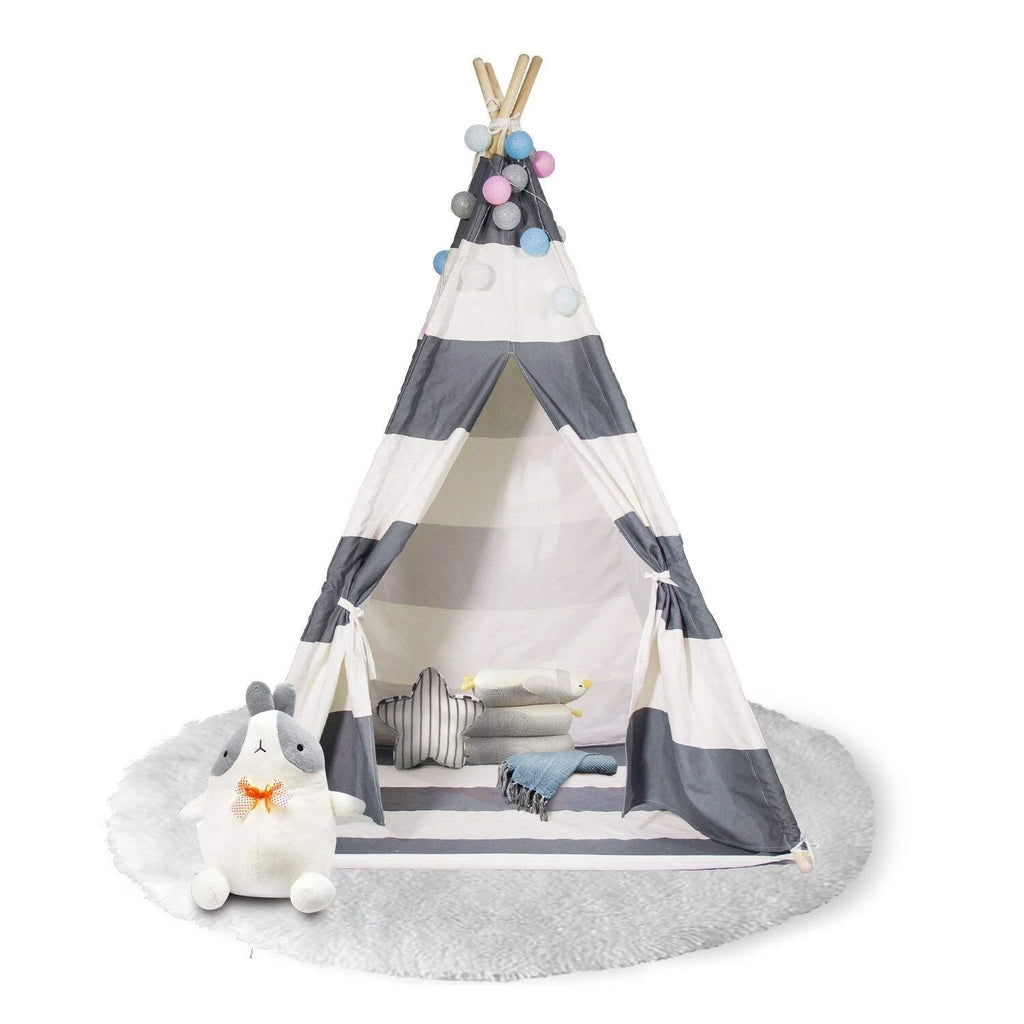 Teepee Tent for Kids with Carry Case, Canvas Toys - 1pc O5492