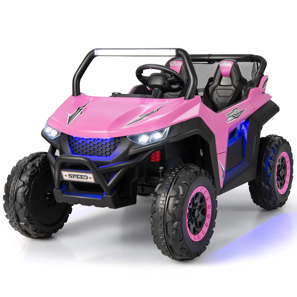 12V 2-Seater Kids Ride On UTV Electric Vehicle Pink F6552