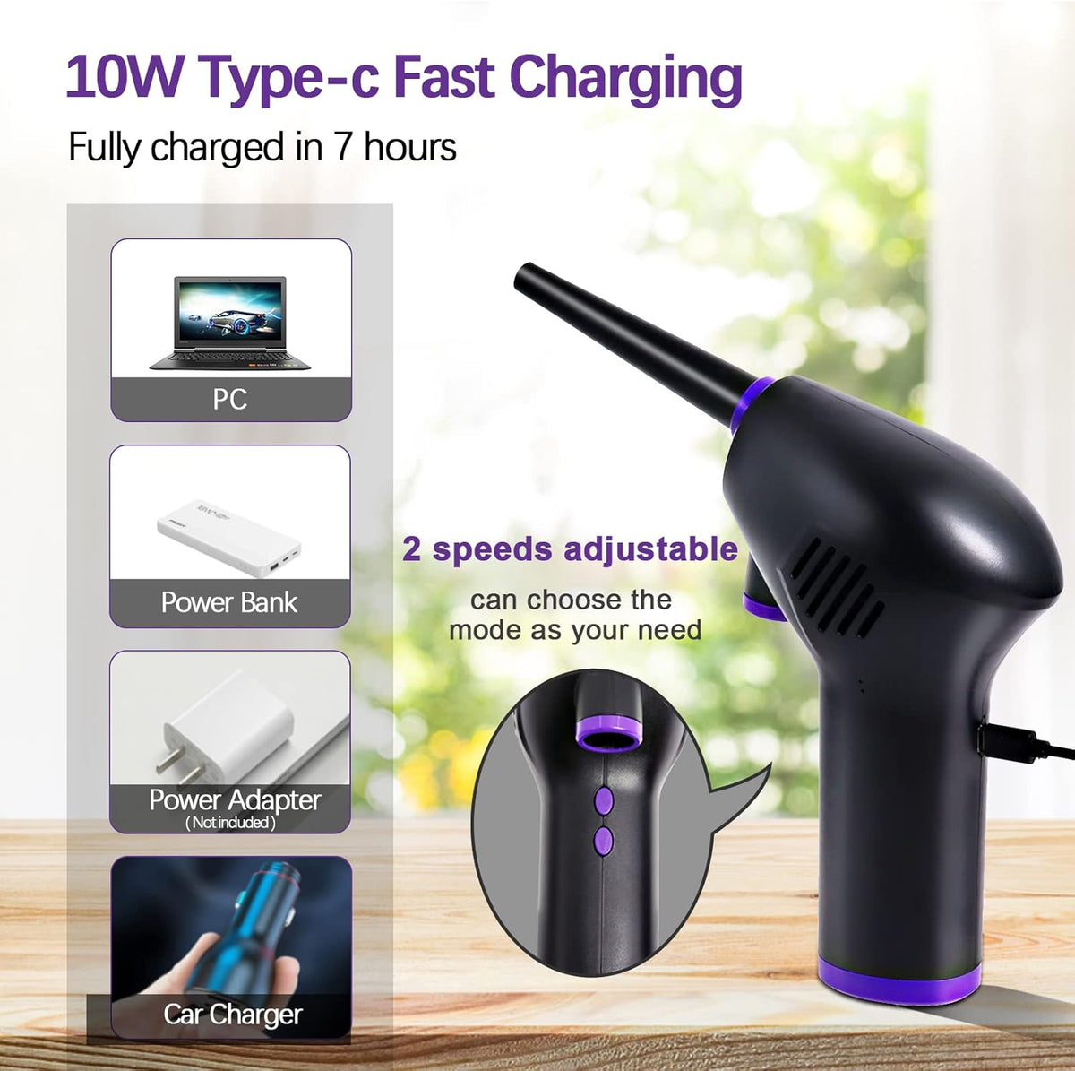 Cordless Electric Air Duster with Rechargeable Battery P79679