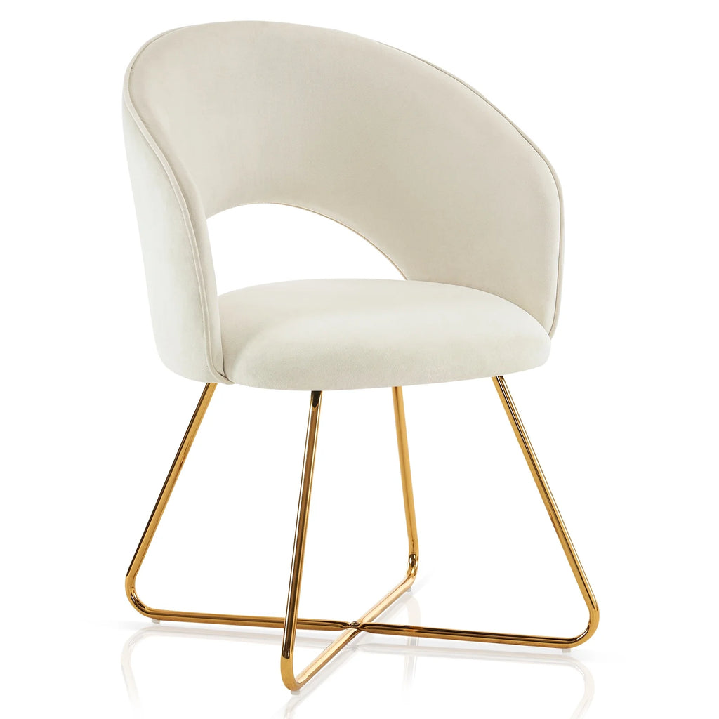 Khaki Velvet Upholstered Accent Chair K2883