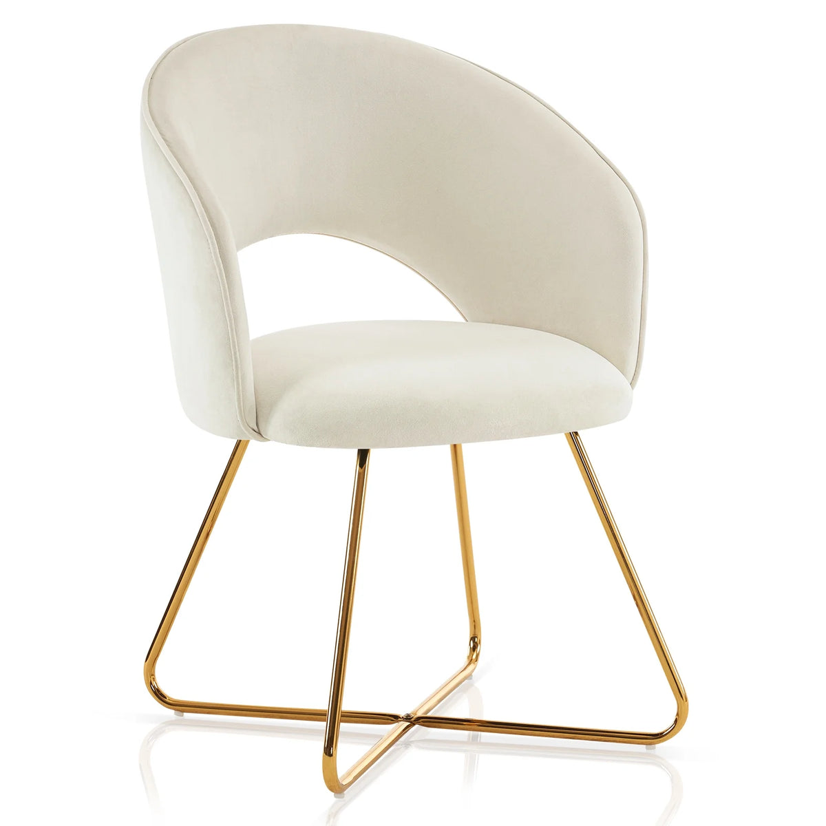 Khaki Velvet Upholstered Accent Chair K2883