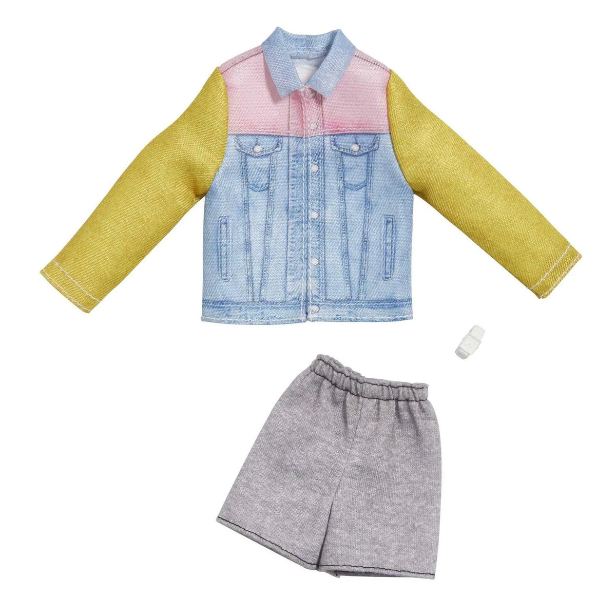 Barbie Fashion Pack Long Sleeve Denim Jacket & Flower Outfit & Two Accessories R740