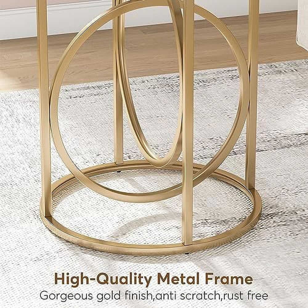 Round End Table Set of Two with Wood Top P650
