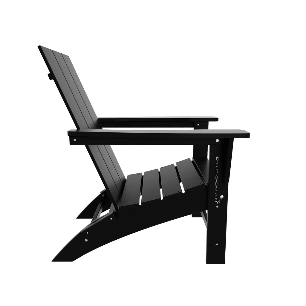 Black All Weather Resistant Poly Lumber Adirondack Chair Q164