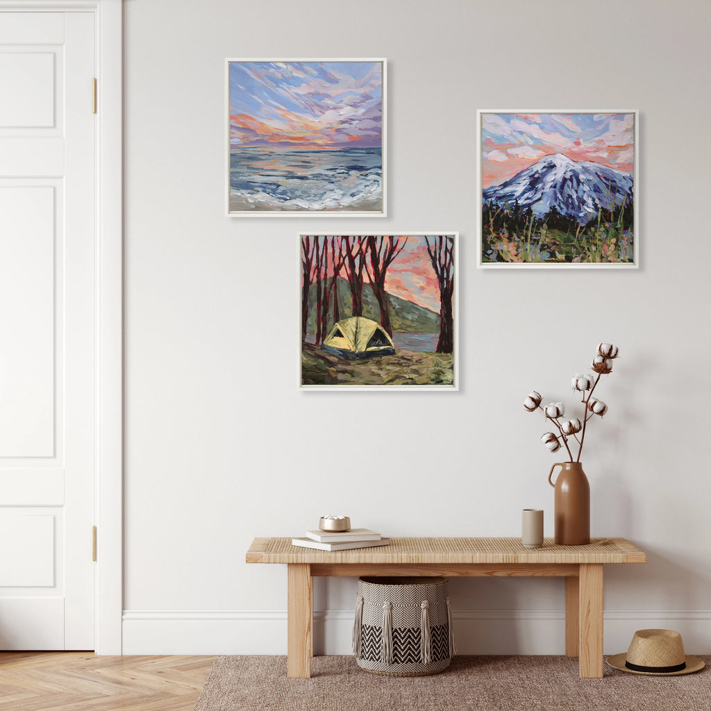 22x22 White Framed Canvas Wall Art D658866