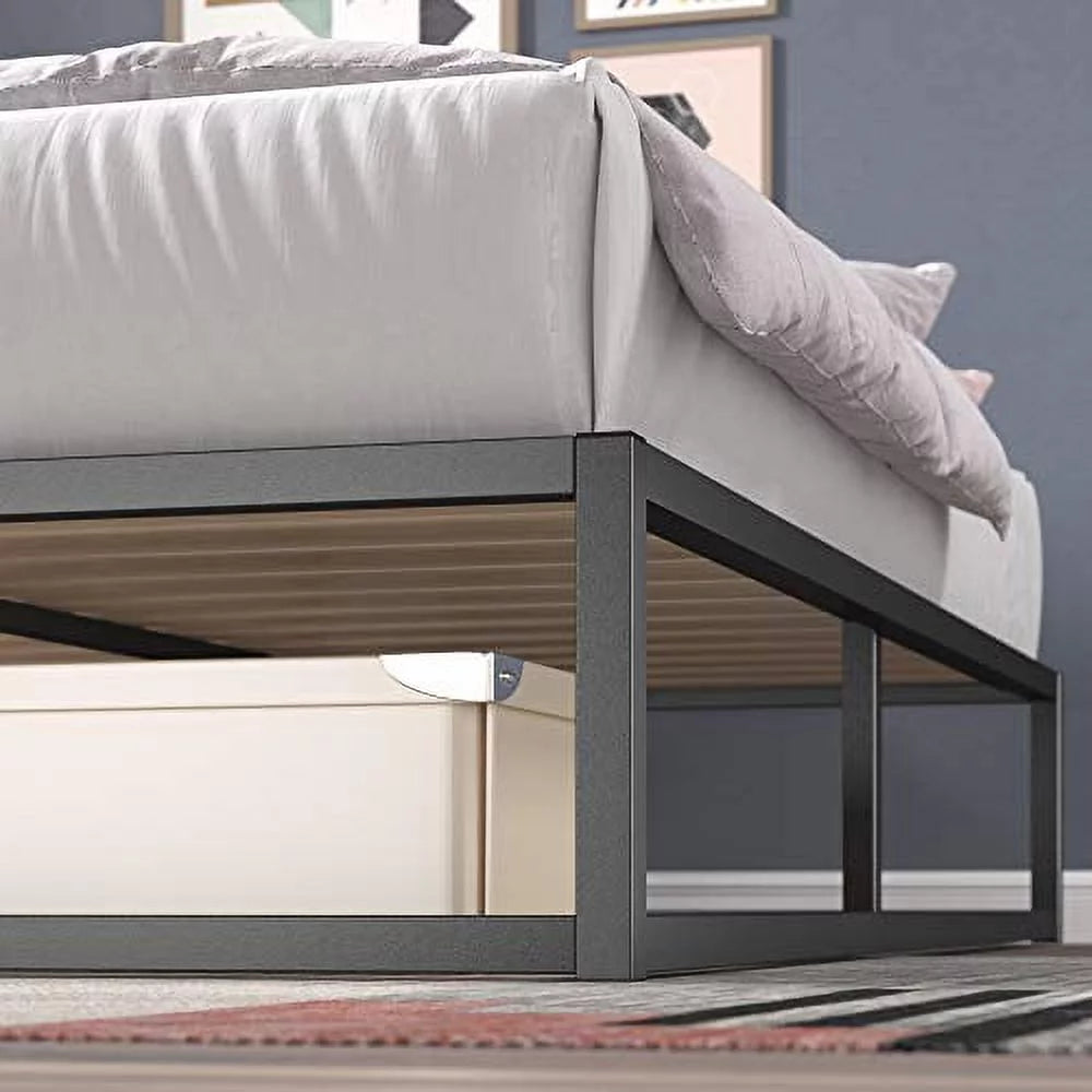 Queen Size Wood Slat Platform Bed Frame E822