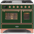 Emerald Green Copper Trim Dual Fuel Propane Gas Range R303844