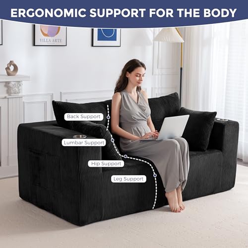 U Shaped Modular Sectional Sofa with 2 Ottomans Grey H485