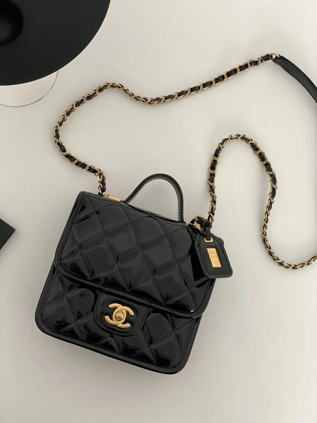 Small Flap Bag With Top Handle Black 8.1in/20.5cm X417655