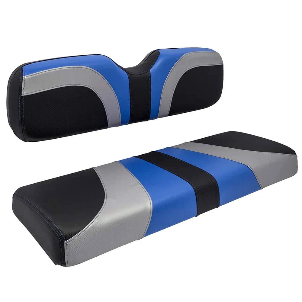 Blue/Silver/Black Golf Cart Front Seat Covers N9230