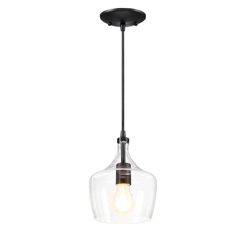 3-Pack Bronze Pendant Lighting with Glass Shade I66015