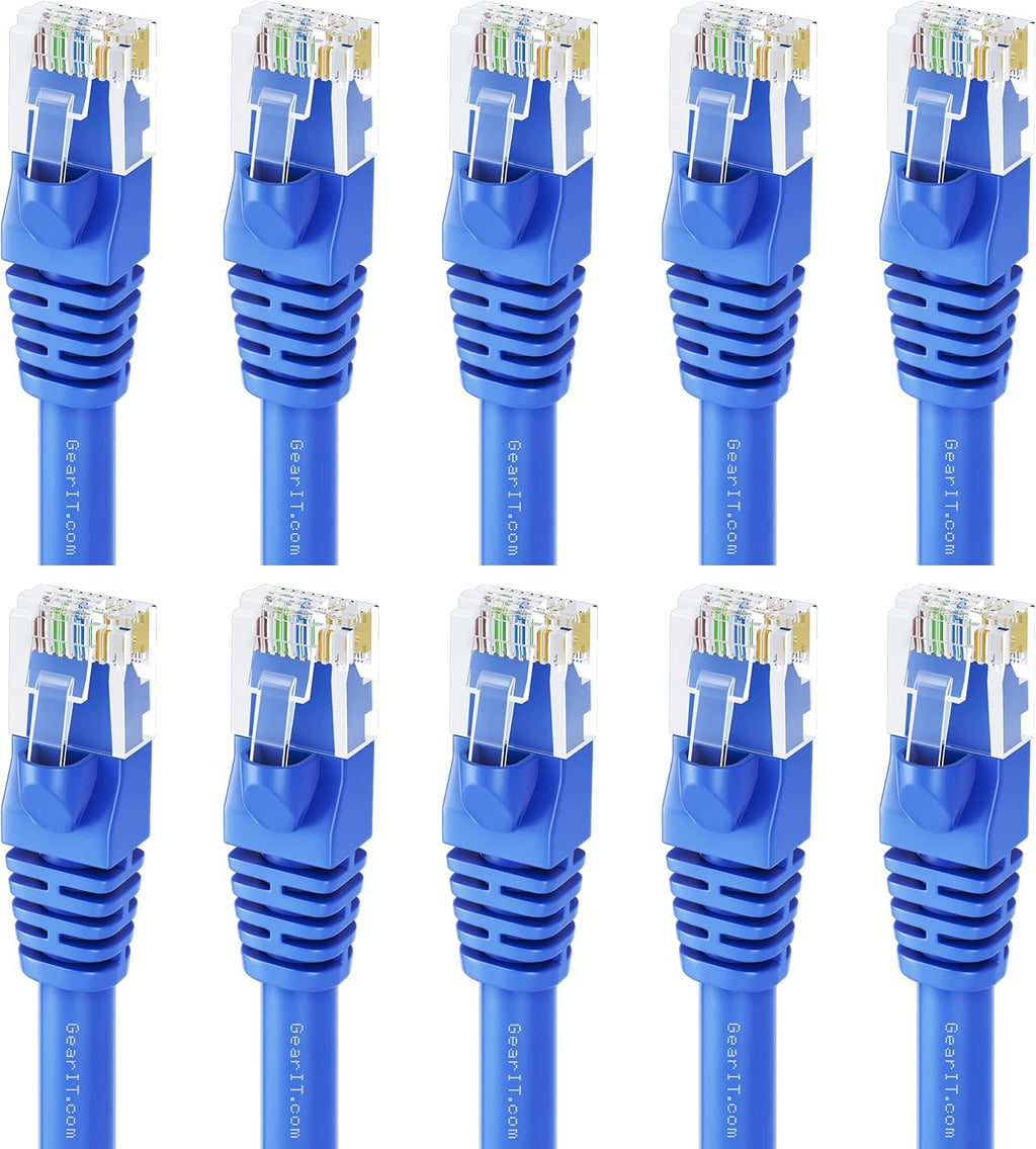 Cat6 Ethernet Cable 1 ft (50-Pack) Blue R966