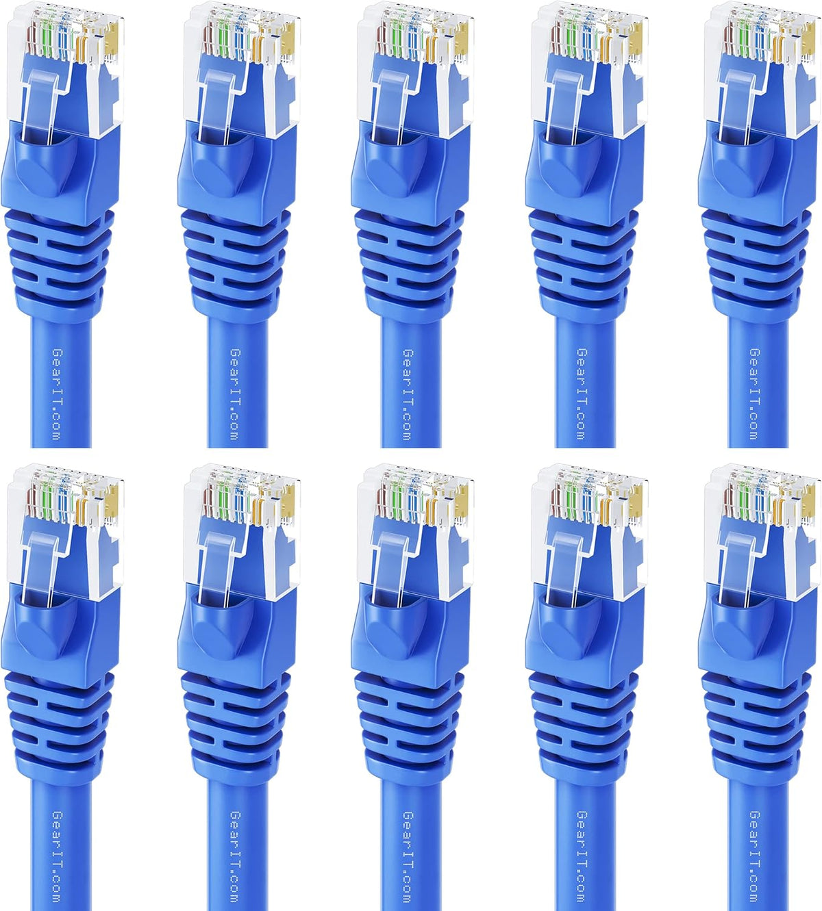 Cat6 Ethernet Cable 1 ft (50-Pack) Blue R966
