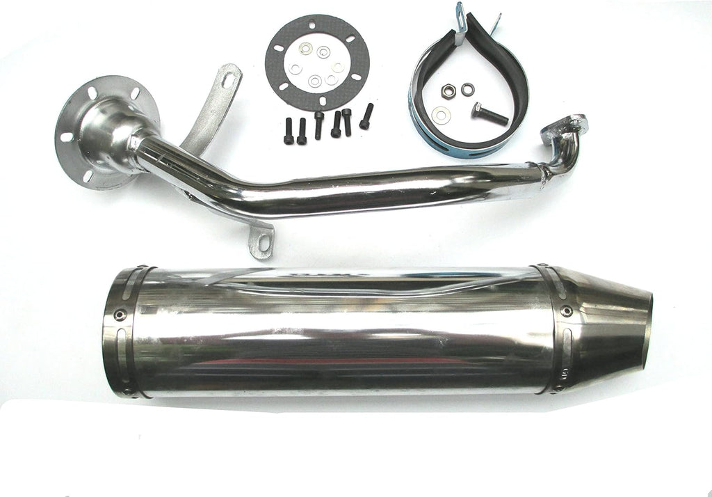 Silver Exhaust System Muffler for 150CC Scooters E88301