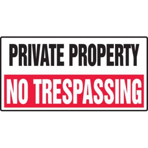 Private Property Safety Sign No Trespassing A37467