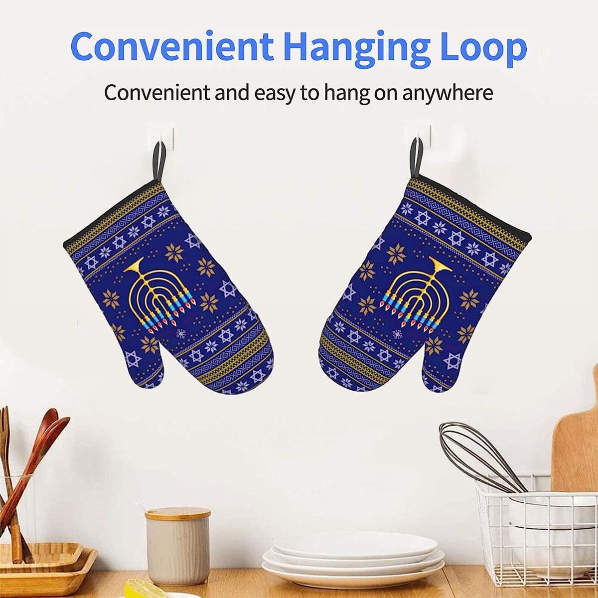 Oven Mitts Set of 2 Heat Resistant Kitchen Mittens Y693
