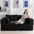 U Shaped Modular Sectional Sofa with 2 Ottomans Grey H485