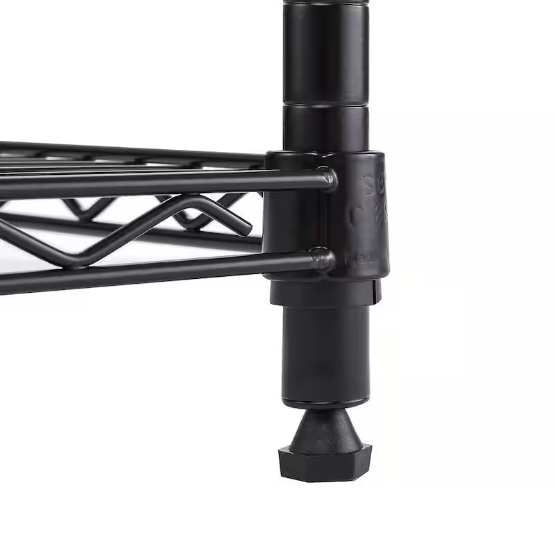 5-Tier Steel Wire Shelving System in Black V362589