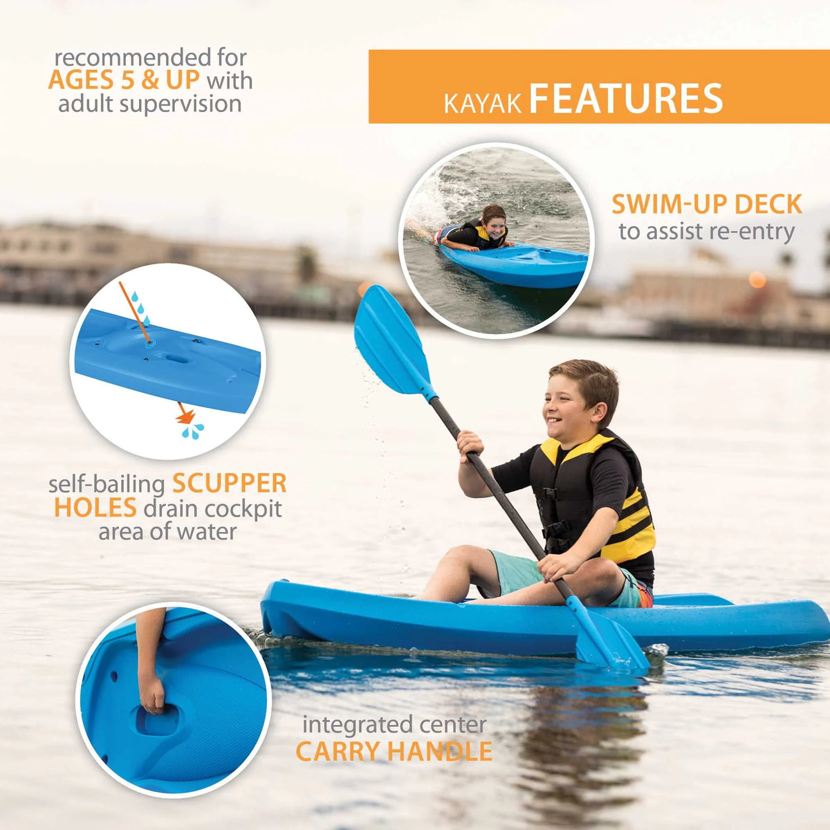 Youth Kayak Dragonfly Blue G12419
