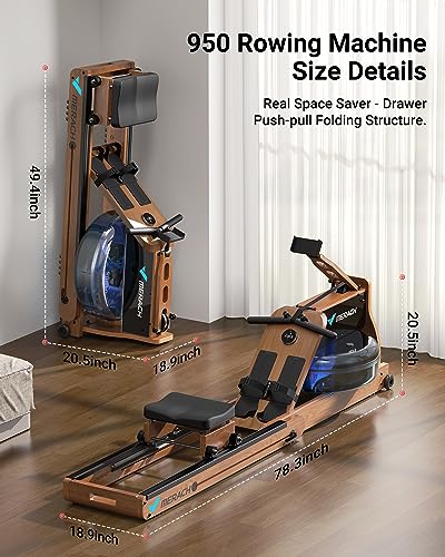Foldable Water Rowing Machine with 400LBS Weight Capacity M7003