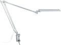 Silver Metal Swing Arm Desk Lamp with Clamp Z37217