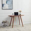 Oval Desk with USB-C Charging Station, 45.5", Walnut A20481