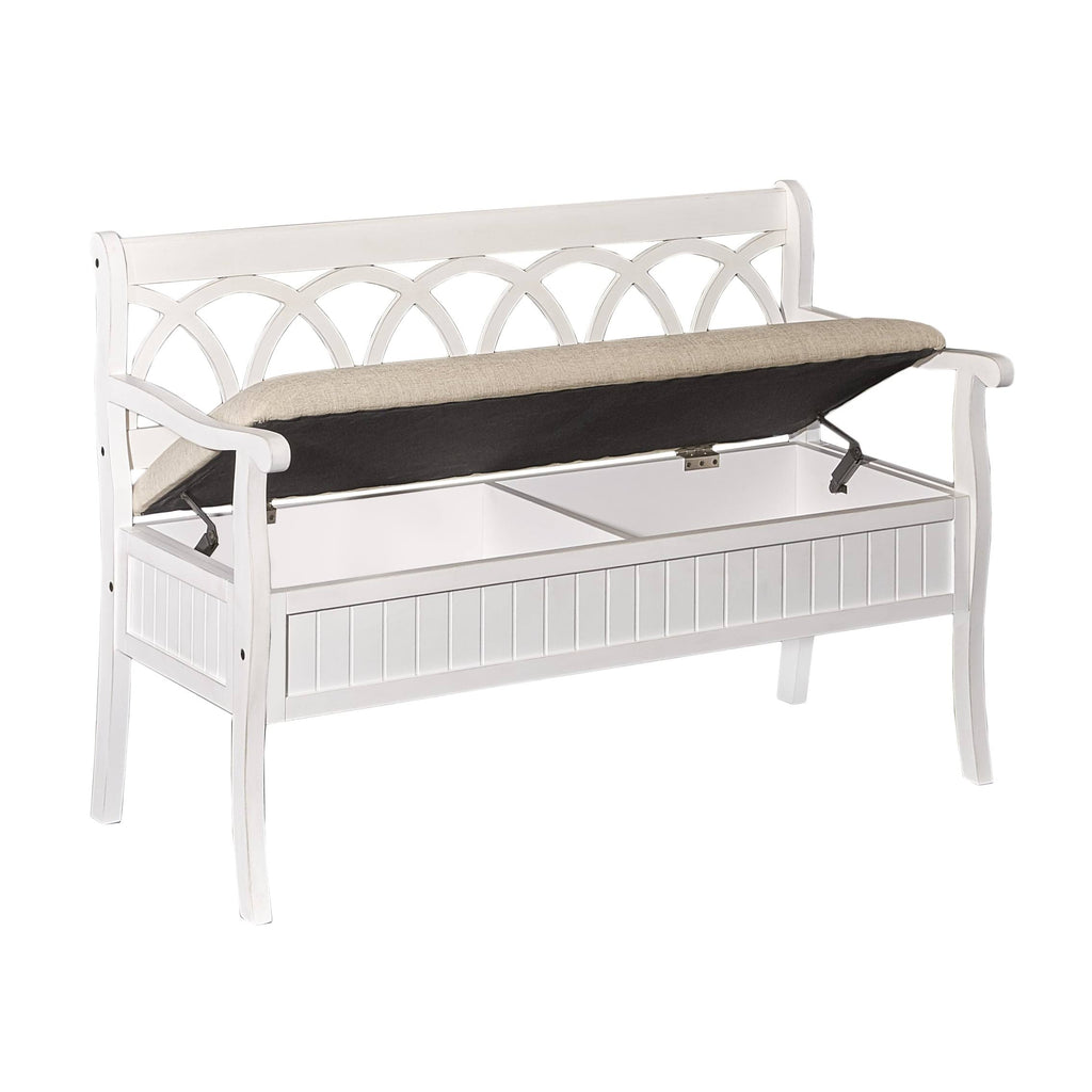 White Storage Bench R800