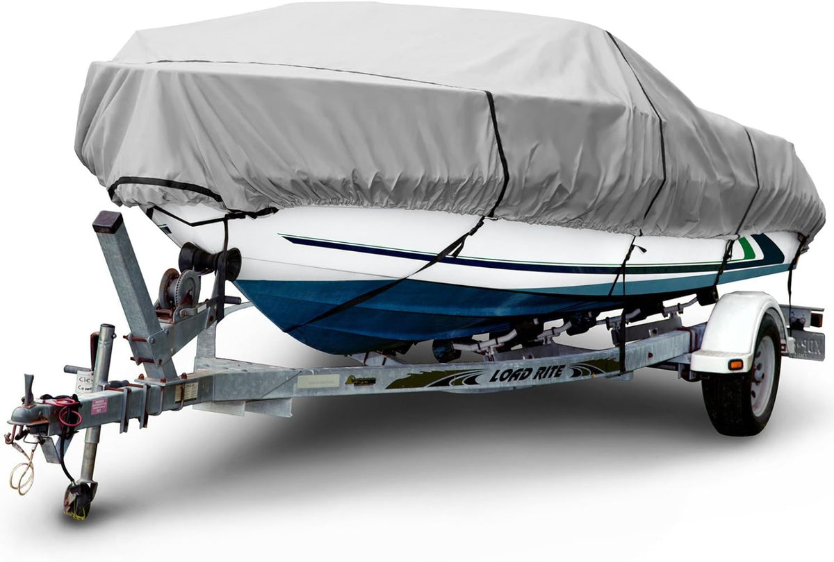 Gray 600 Denier Waterproof Boat Cover E890