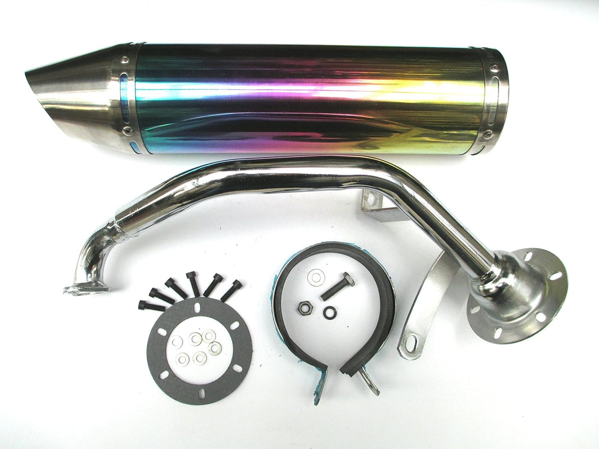 Silver Exhaust System Muffler for 150CC Scooters E88301