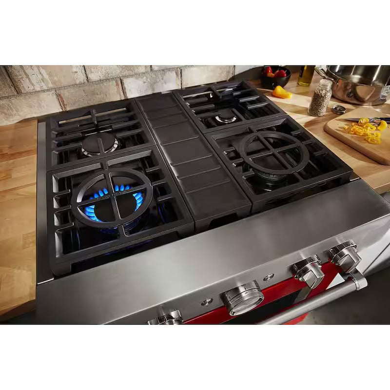 Passion Red 4-Burner Dual Fuel Freestanding Smart Range F27074