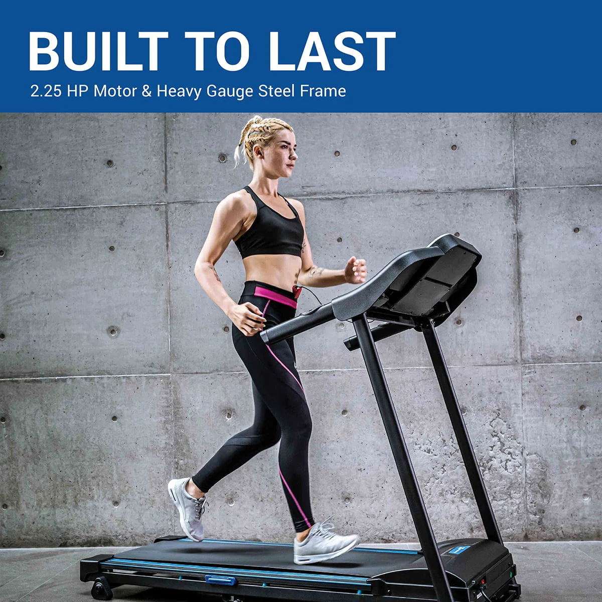 Folding Treadmill with Cushioned Deck and 3 Manual Incline Levels M35900