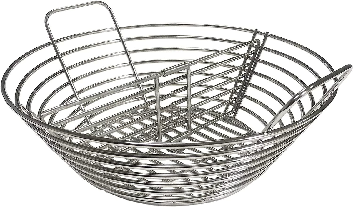 Stainless Steel Charcoal Fire Basket with Divider U54183