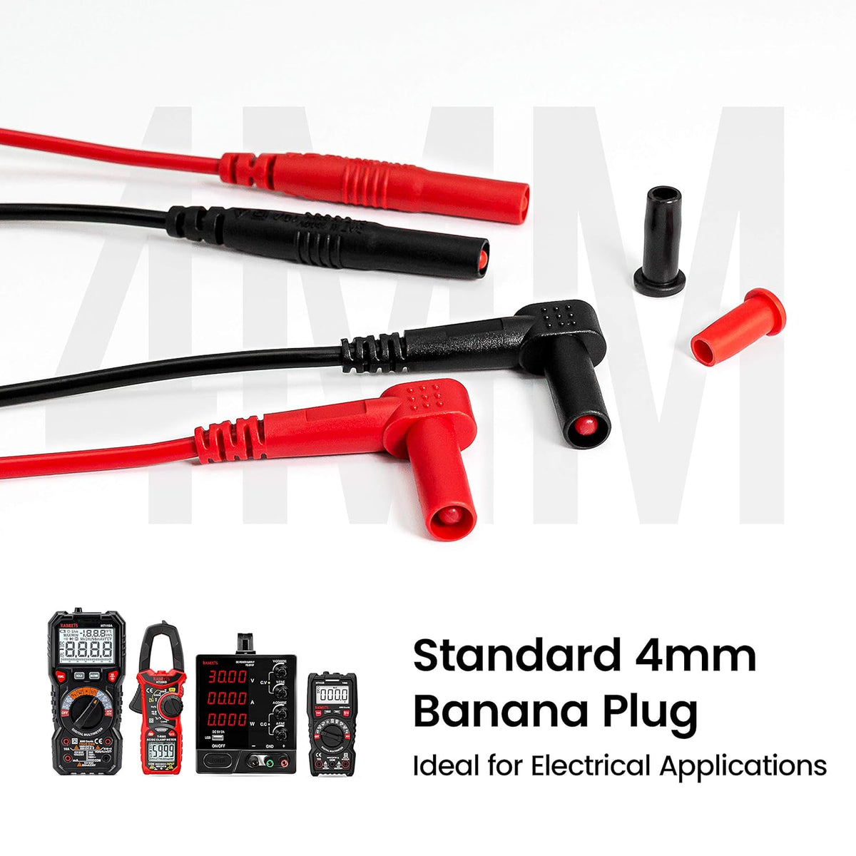 23PCS Multimeter Test Leads Kit with Replaceable Precision Probes, Alligator Clips, Test Hook, Flexible Wires P95450
