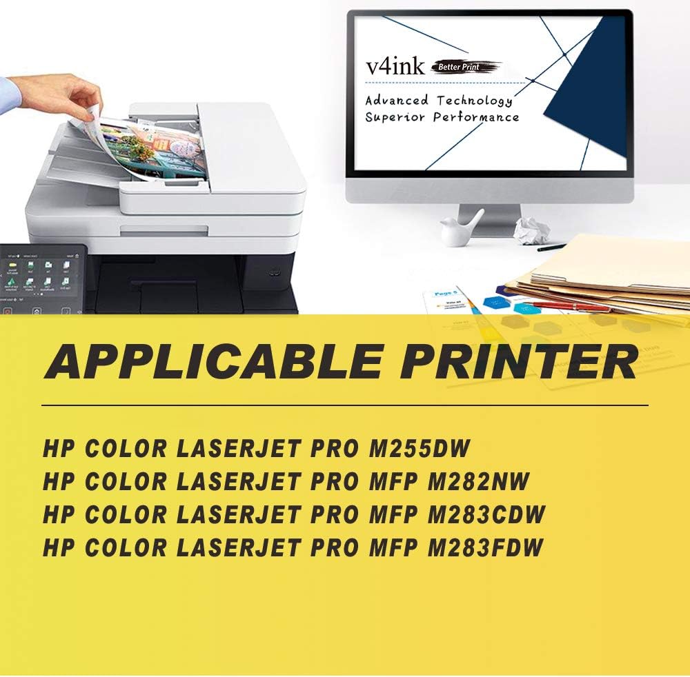 4-Pack 206A Toner Cartridge Color Set for HP Printer C323