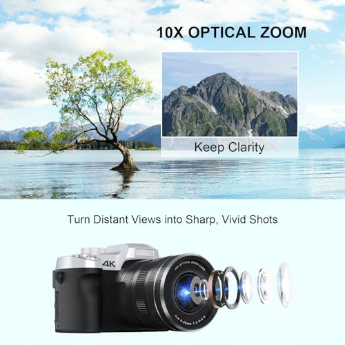 6K 64MP Compact Digital Camera with Microphone Z37894