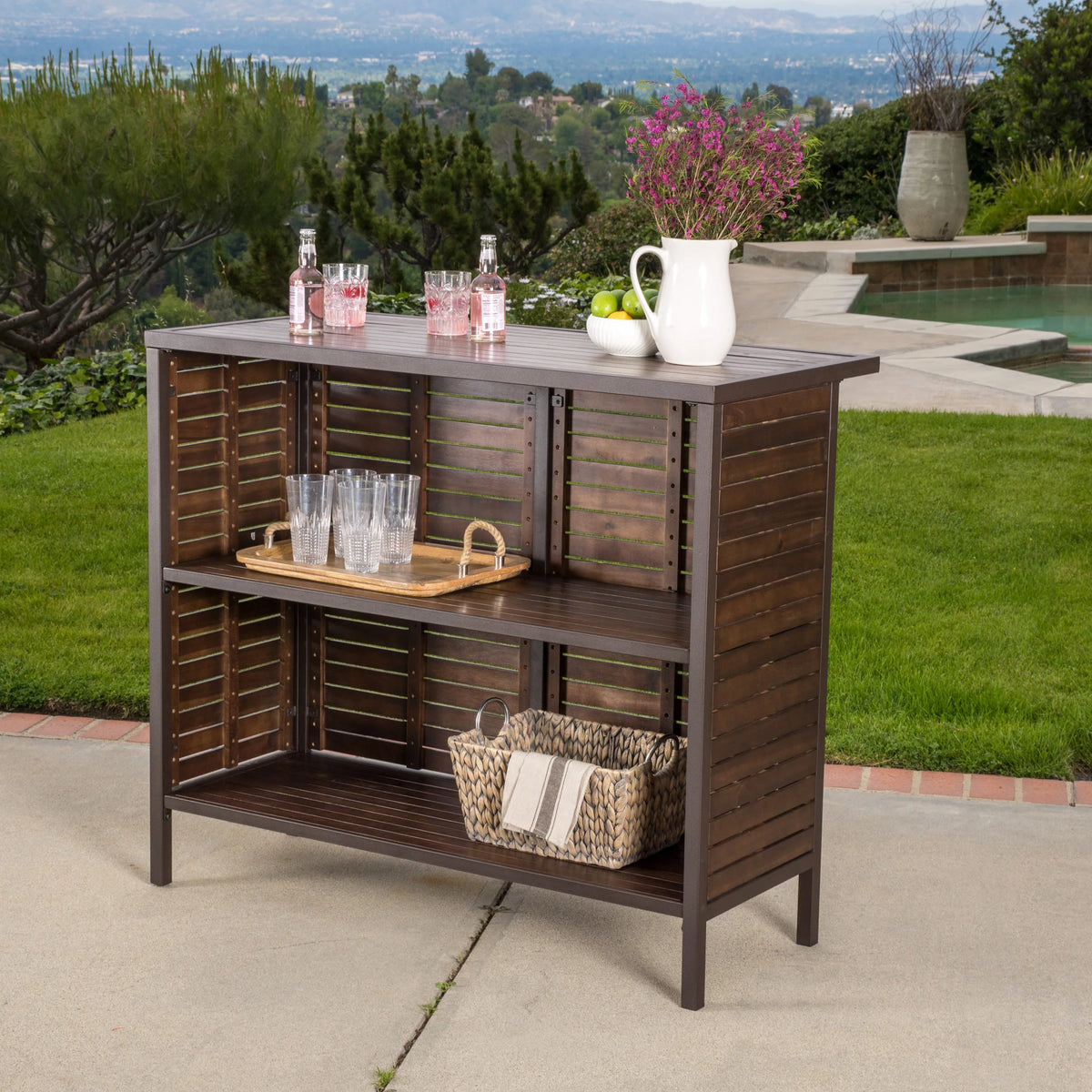 3 Piece Acacia Wood Bar Set B678