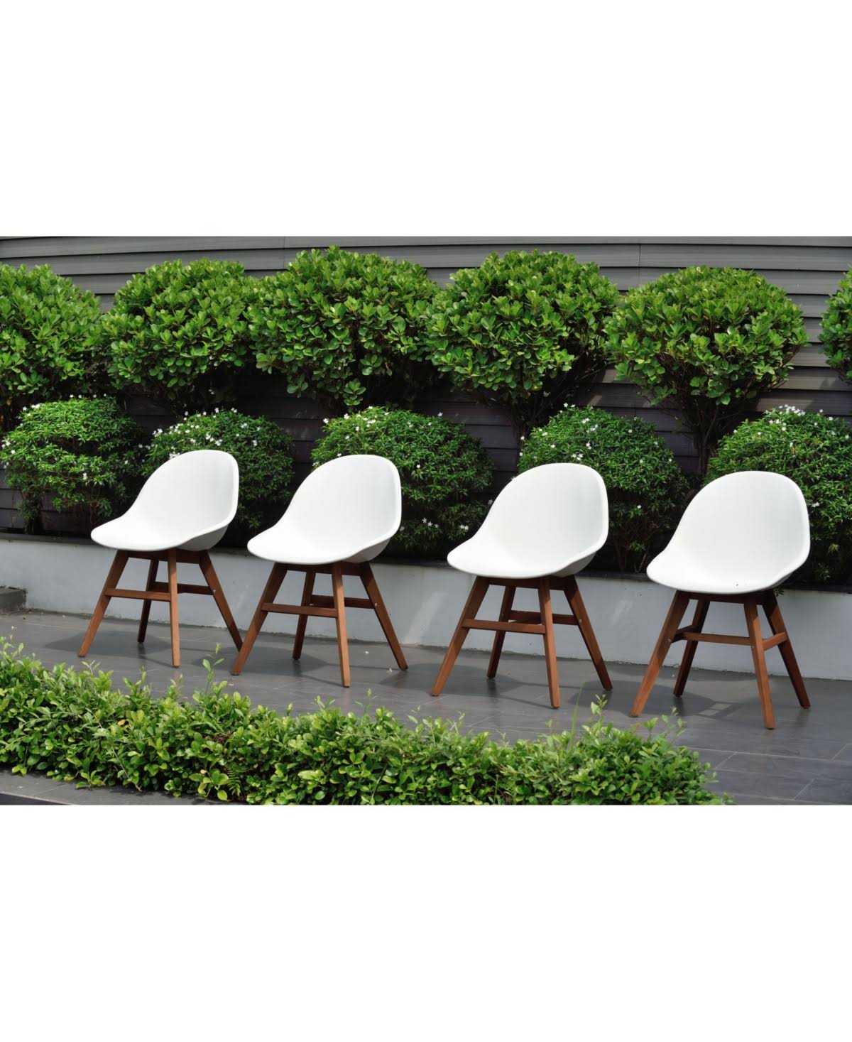 Brown Patio Dining Chair Set Q78940