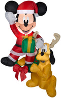 Multicolored 5 ft Tall Inflatable Hanging Mickey and Pluto F579073