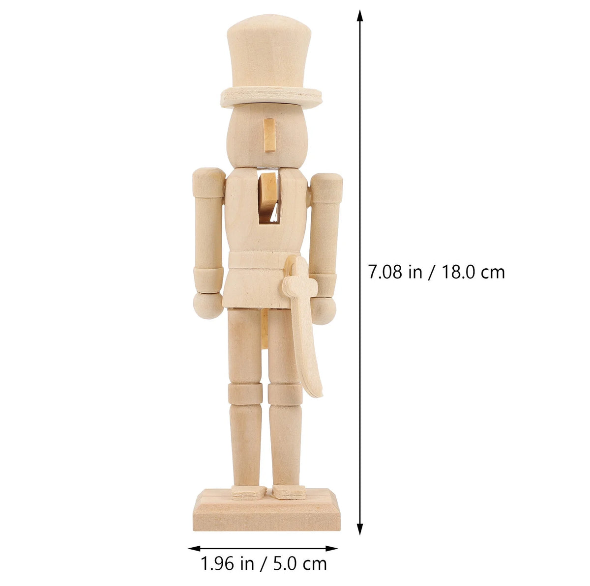 Black Unfinished Peg Dolls Nutcracker Decor R358688