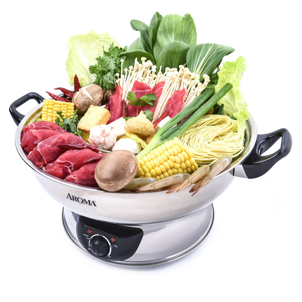 5Qt. Electric Shabu Shabu Hot Pot, Stainless Steel F9054