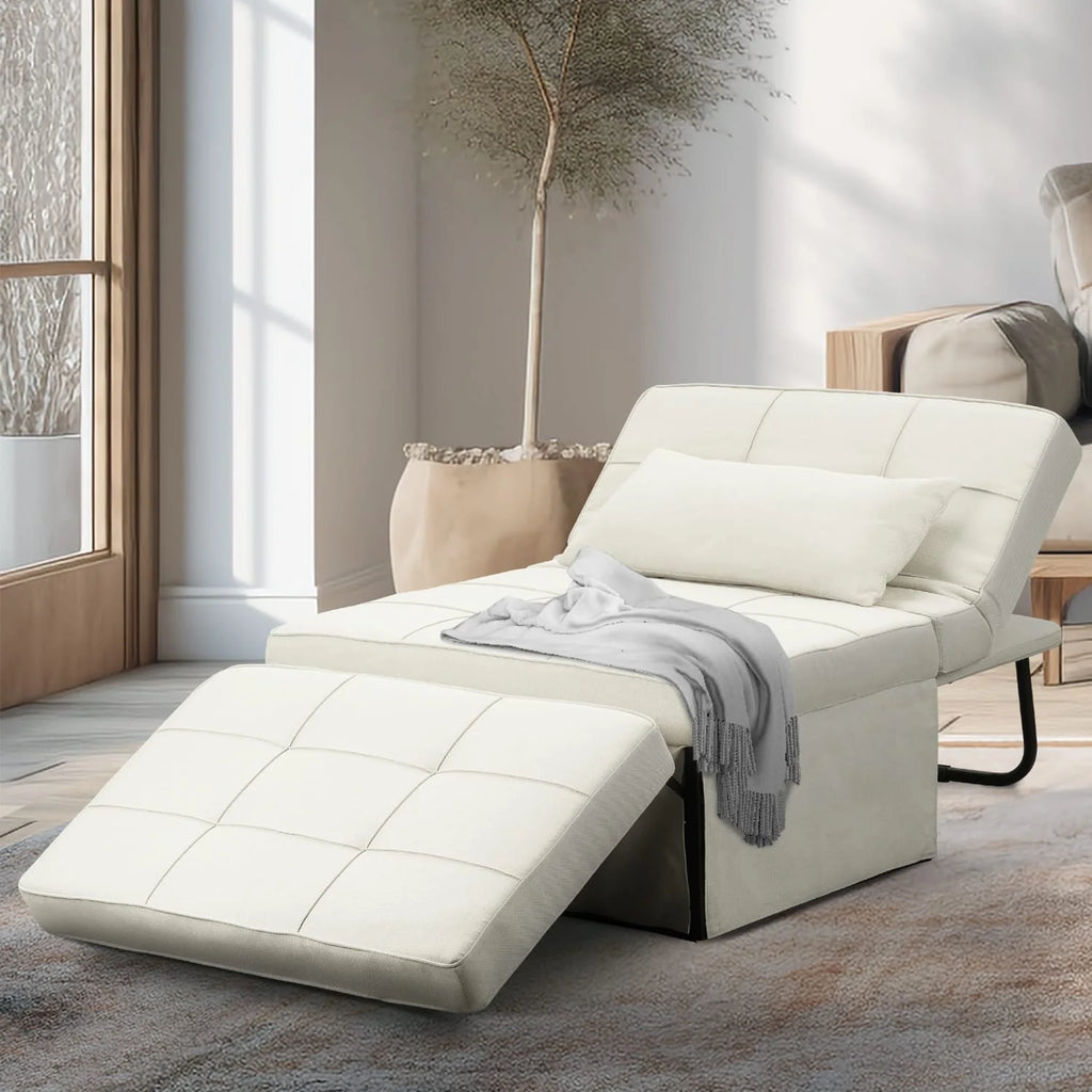 Folding Sofa Bed 4 in 1 Twin Size Grey B261362