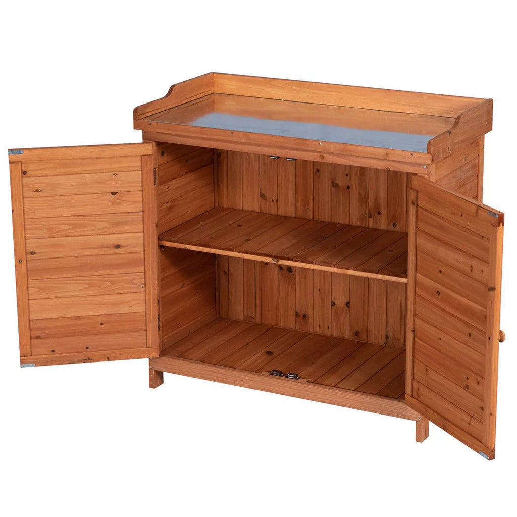 Wooden Potting Bench Storage Box Z52917
