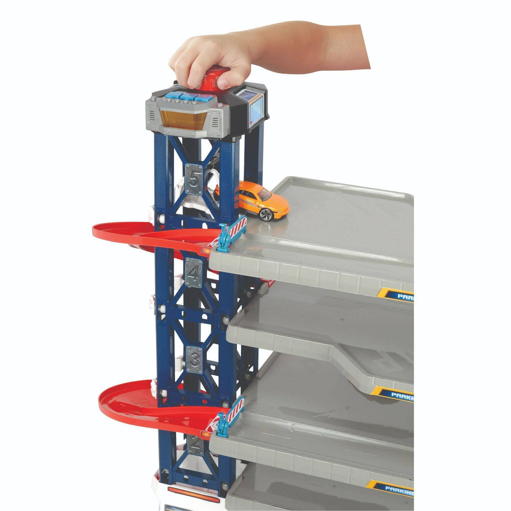 Parking Garage Playset with 4 Die-Cast Cars and Helicopter U678116