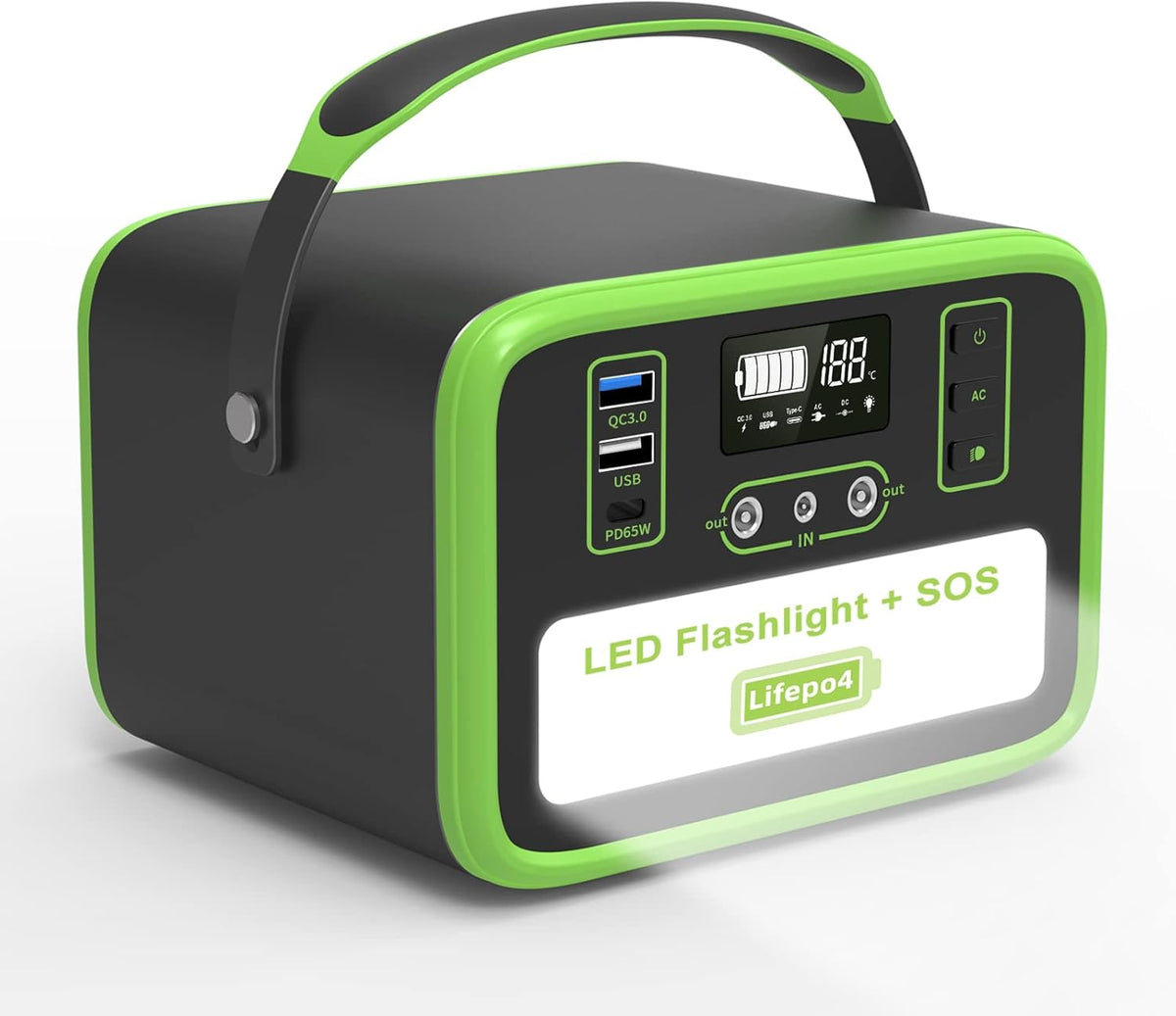 Portable Power Station 161Wh 50400mAh Solar Generator 150W Peak 300W with USB-C PD 65W J80602