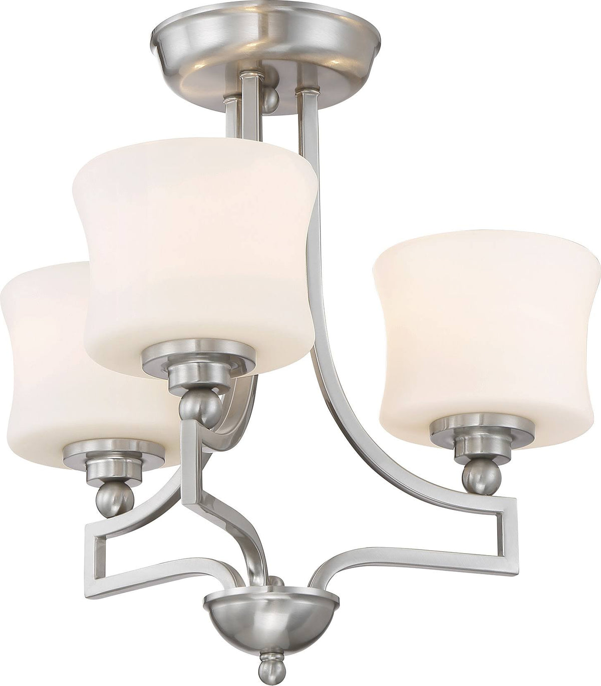 Satin Nickel 3 Light Semi Flush A551774