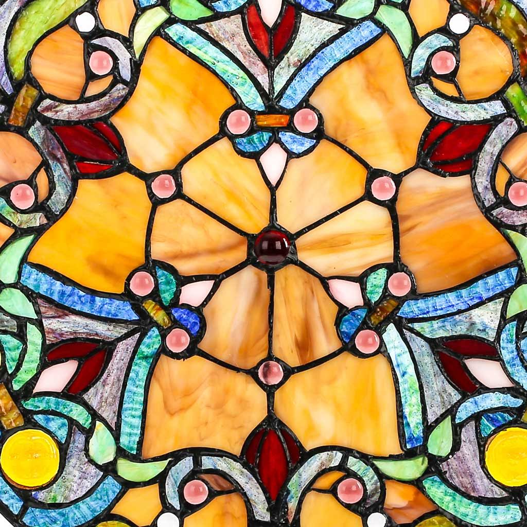 Stained Glass Panel Lamp E15763