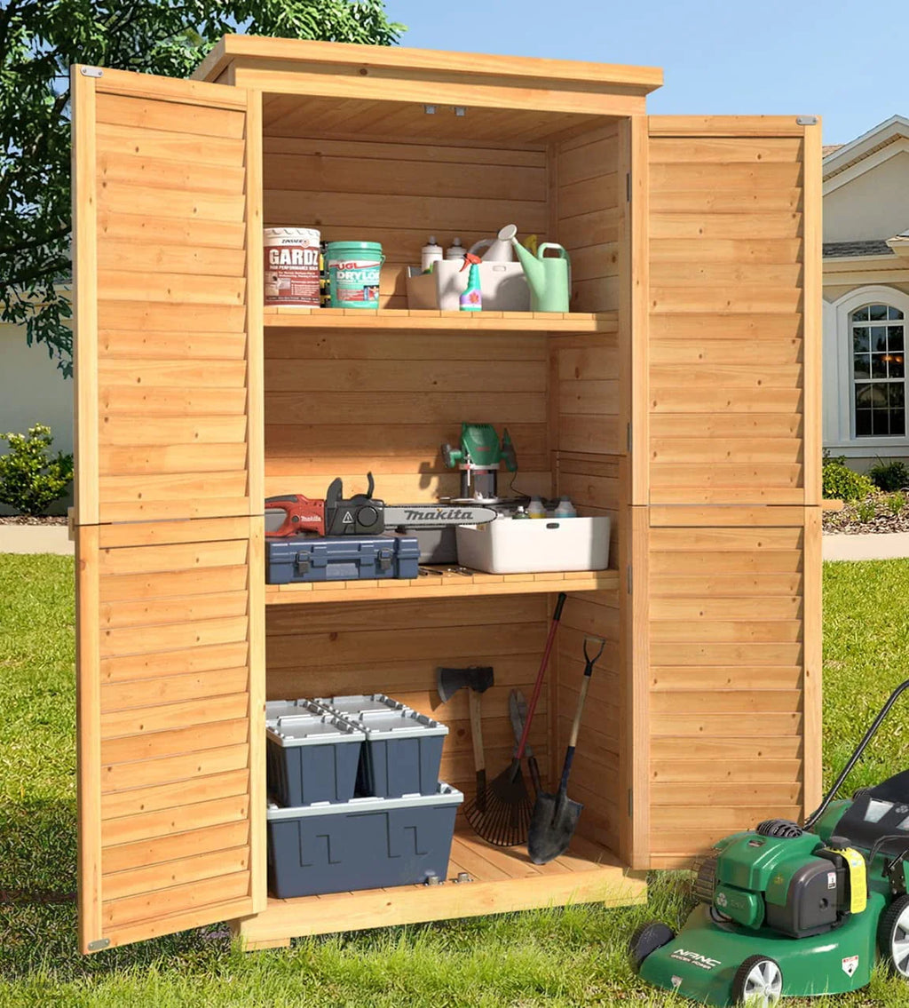 Outdoor Storage Cabinet with Asphalt Roof C443630