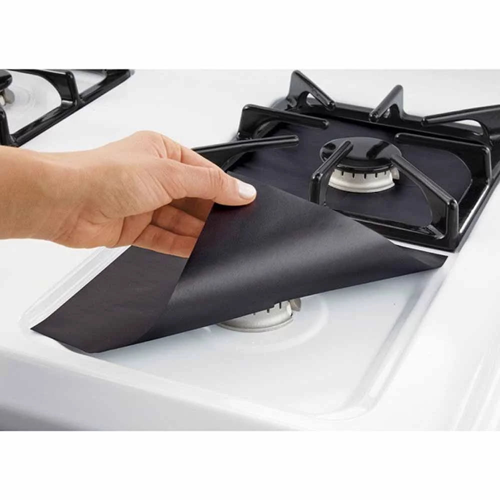 16 PCS Black Heat Resistant Gas Stove Covers N57044