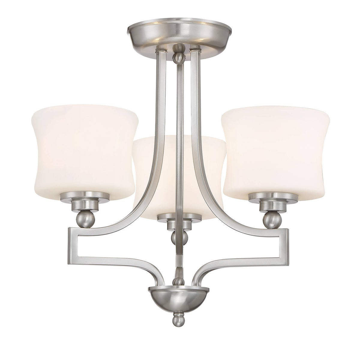 Satin Nickel 3 Light Semi Flush A551774