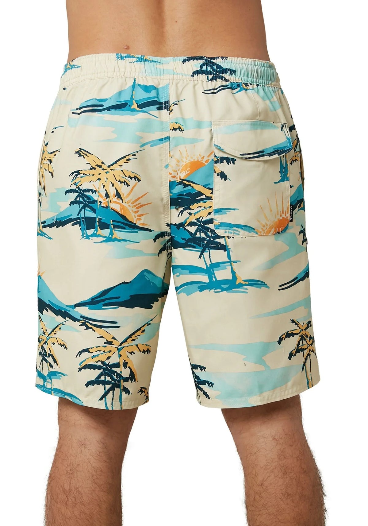 Bone Palm Trees Board Shorts D6328